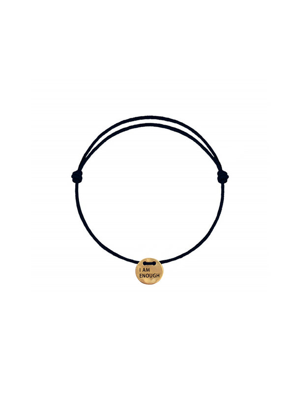 I Am Enough Coin Rope Bracelet