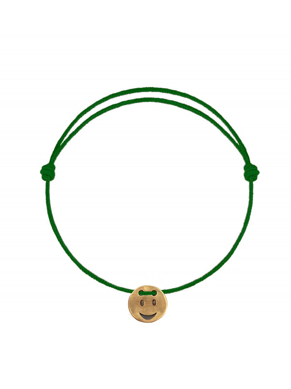 A Smiley Face Coin Rope Bracelet