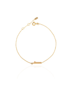 Gold Arabic A Initial Bracelet