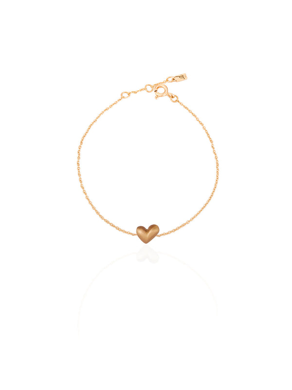 Bubble Heart Gold Bracelet