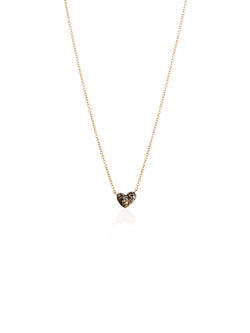 Diamond Bubble Heart Gold Necklace