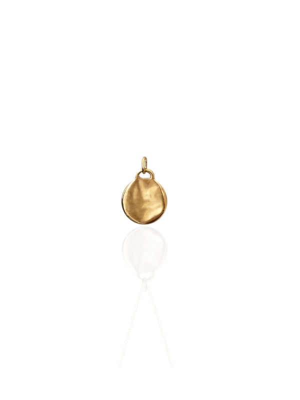 Vintage Unfinished Round Gold Charm