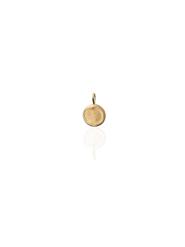 Medium Vintage Unfinished Circular Gold Charm