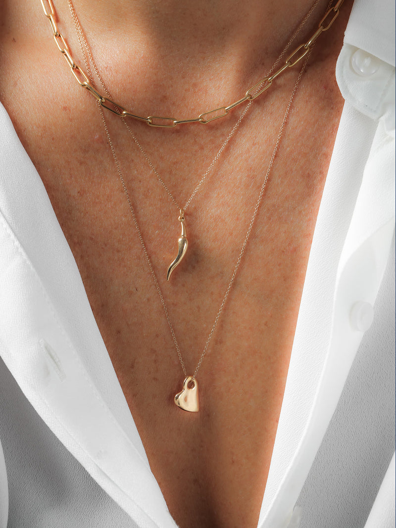 Melting Heart Gold Necklace