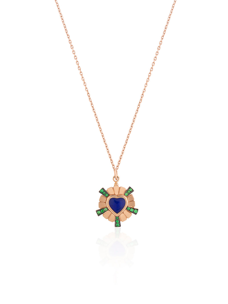 Rays of Love Tsavorite Gold Necklace