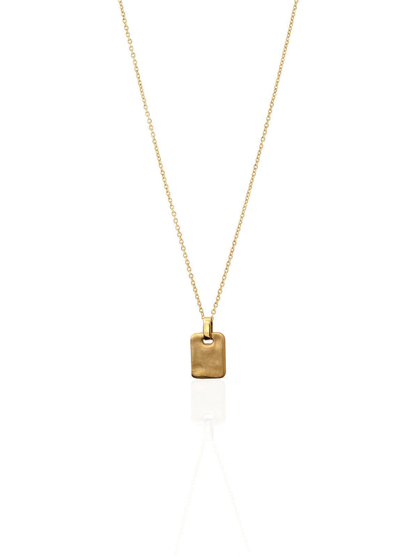 Vintage Unfinished Rectangle Gold Necklace